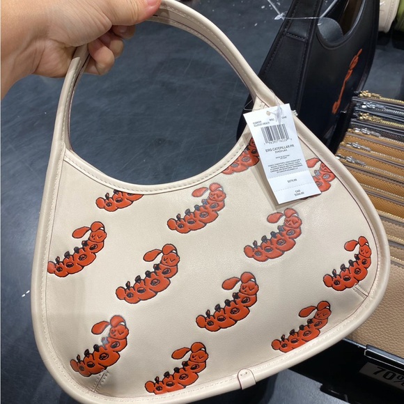 NWT Coach Ergo Bag In Coachtopia Leather With Sleepy Caterpillar Print CQ826 - Picture 5 of 7